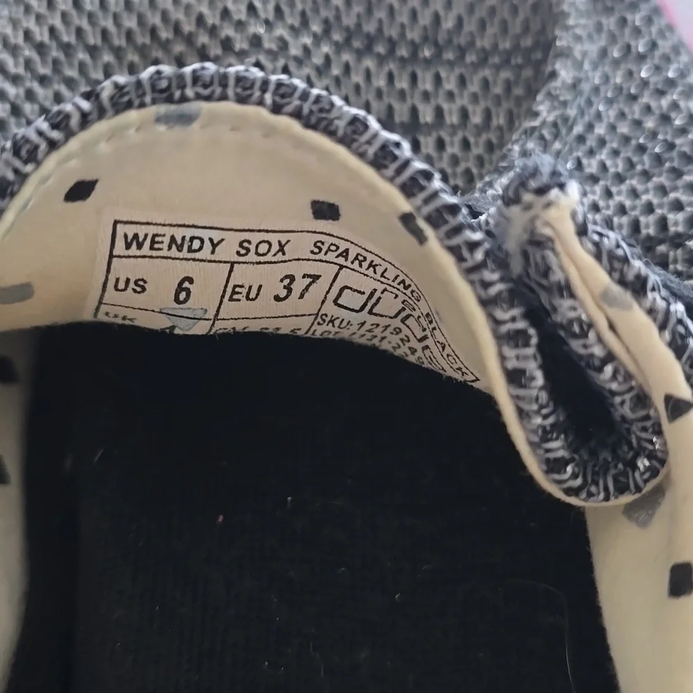 Hey Dude Black and White Slip On Shoes - Picture 3 of 4